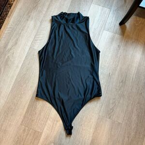 House of Harlow 1960 Teal Mock Neck All-Day Contour Bodysuit Small